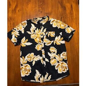 Volcom men’s short sleeve button down Hawaiian shirt 100% cotton SZ XL